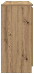 kézműves tölgy szerelt fa tálalószekrény fiókos 100,5x35x76 cm