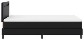 Boxspring ágy fekete színben, 120x200 cm-es matraccal