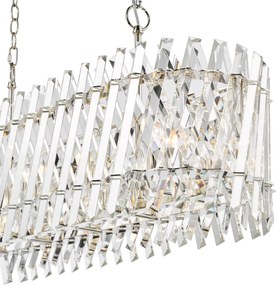 Dar Lighting glamour kristály függeszték entwine polírozott nikkel darent2338