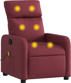 vidaXL bordó dönthető szövet masszázsfotel