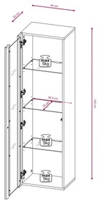 VIVIEN 09 Üveges Függő Vitrin