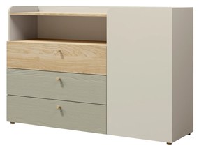Komód Yoda 8 (világos bézs + olajozott tölgy + eukaliptusz). 1087373