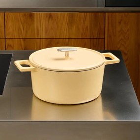 Indukciós tűzhelyhez alkalmas öntöttvas lábas fedővel 5,5 l Mattia 3.0 – FABINI