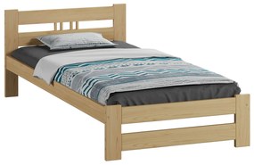 Fa ágy 90x200 LUX VitBed lakkozás nélkül + matrac 90x200 Spica
