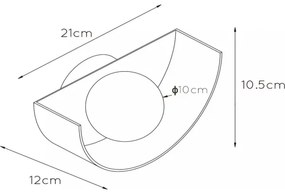 Lucide 45201/01/33 - Fali lámpa BENNI 1xG9/28W/230V