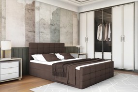 Boxspring ágy, 180x200, barna, BEST