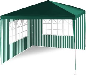 GARTHEN Kerti sátor zöld 3 x 3 m + 2 oldalfal