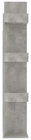 betonszürke szerelt fa könyvszekrény 48 x 25,5 x 140 cm