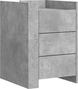 vidaXL betonszürke szerelt fa éjjeliszekrény 45 x 50 x 65 cm