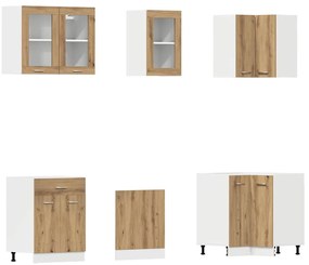 Lyon 11 darabos konyhaszekrény készlet Kézműves tölgy műszaki fa