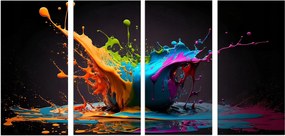 Vászonkép Dekoráció XXL falra a szobába Színes festék 60x120