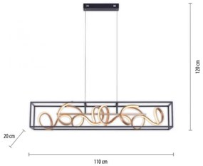 Paul Neuhaus 2416-18 - LED Szabályozható csillár zsinóron SELINA 4xLED/10,2W/230V