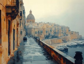 Vászonkép Canvas Építészet Város Málta Valletta Székesegyház 80x60