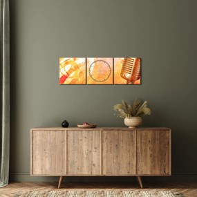 Kép - Retro mikrofon (órával) (90x30 cm)