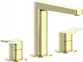 Kfa Álló Mosdócsaptelep 3 Lyukú Malaga, Brushed Light Gold Pvd