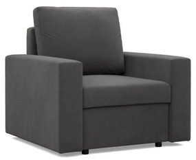 Zeus fotel, egyenes kartámasz, szövet anyag, hab töltet, szürke