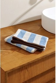 Barna-krémszínű frottír pamut fürdőlepedő 70x140 cm Gobo – noo.ma