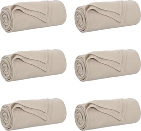 vidaXL Takarók 6 pcs Bézs 200 x 150 cm Gyapjú