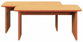 Dohányzóasztal 2 pcs Viaszbarna 100 x 69 x 35.5 cm