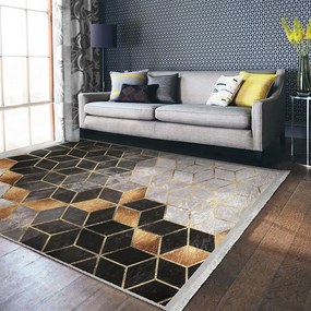 Szürke-aranyszínű futószőnyeg 80x200 cm – Mila Home