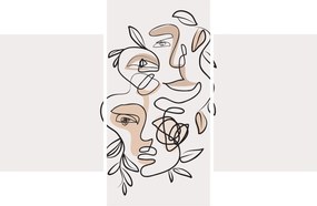 Kép - Line art arckezelés (90x60 cm)