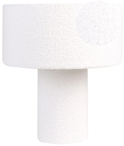 Fehér buklé asztali lámpa LALANA Beliani