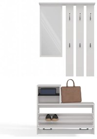 Drohmo GAR előszobafal, 85x180x24 cm, fehér