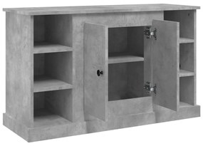 betonszürke szerelt fa tálalószekrény 100x35,5x60 cm