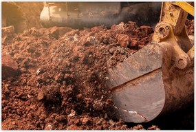 Poszterek 120x80 Föld ásó kotrógép