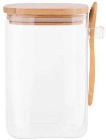 Altom boroszilikát üvegtároló bambusz tetővel és kanállal - 1000 ml