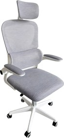 Irodai szék, szürke/fehér, FERIS