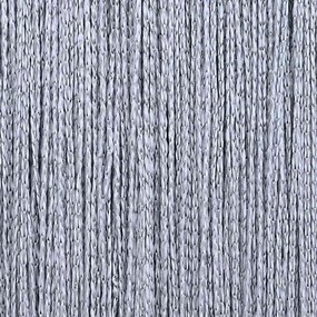2 db világosszürke zsinórfüggöny 100 x 250 cm