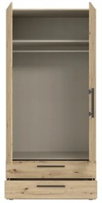 MARO gardróbszekrény 100x213 cm, artisan tölgy