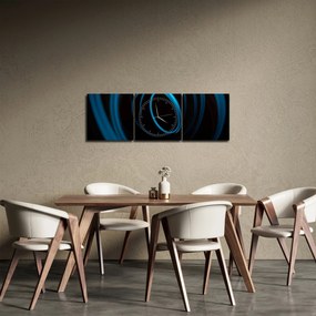 Kék vonal képe (órával) (90x30 cm)