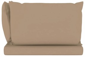 3 db tópszínű szövet raklapkanapé-párna