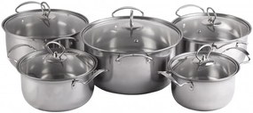 Indukciós inox 10 részes edénykészlet G-1051