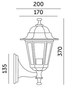 Kültéri fali lámpa 1xE27/60W/230V IP44 fehér