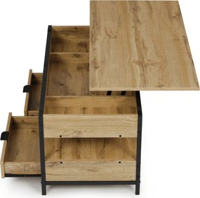 CT-I1201 tölgy MDF dohányzóasztal 100 × 50 × 48 cm