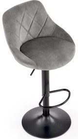 Bárszék 106x47 cm szürke/fekete