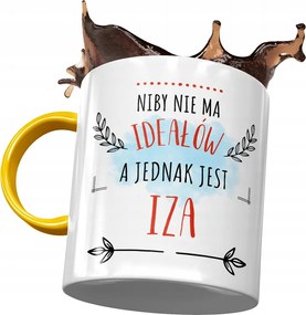 Sárga Bögre Izabella Feleség Barátnő Ajándék Nyomtatott Fotóval