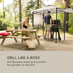 Blumfeldt Steakhouse Wings, pavilon, 244 x 260 x 152 cm, 160 g/m², poliészter, acél, bézs