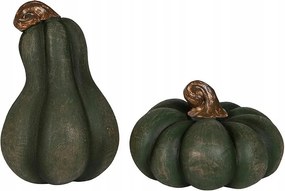 Kerti Figura Sütőtök 2 db-os Őszi Halloween Kerti Zöld Szett