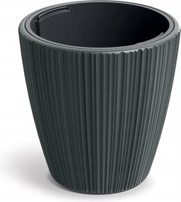 Műanyag virágcserép Oros sötétszürke matt 260545-1857