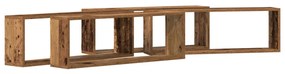 Fali polcok 4 db Régi fa 80x15x26 cm Mérnöki fa