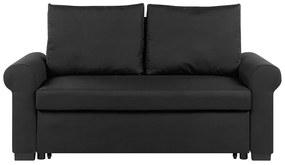 Fekete kárpitozott kanapéágy SILDA Beliani