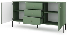 LUE komód, zöld/fekete