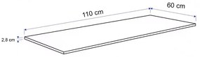Konyhai munkalap 110 x 60 x 2,8 cm Yorki tölgy