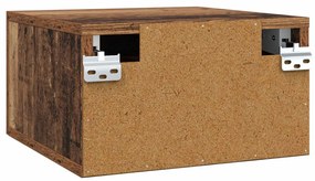 vidaXL Éjjeliszekrény fiókkal Öreg fa 35 x 35 x 20 cm Faanyag