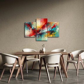 Kép – Absztrakció pirossal (90x60 cm)