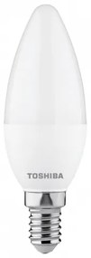 LED lámpa , égő , gyertya , E14 foglalat , 4.7 Watt , 180° , természetes fehér , 3 darabos csomag , TOSHIBA , 5 év garancia
